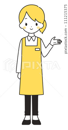 Yellow｜Female clerk guiding you｜Left hand 111215375