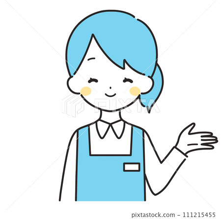 Light blue|Female clerk guiding you|Left hand Light blue|Female clerk guiding you|Left hand 111215455