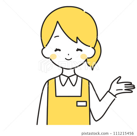 Yellow｜Female clerk guiding you｜Left hand 111215456