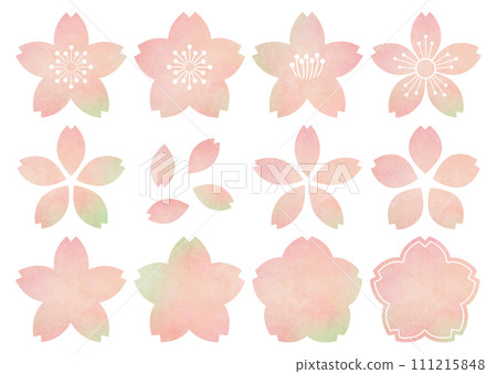 日本紙簡單櫻花圖示集 111215848