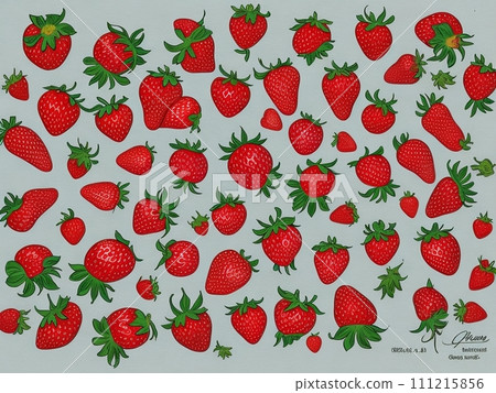Seamless pattern with strawberries and strawberries Seamless pattern with strawberries and strawberries 111215856