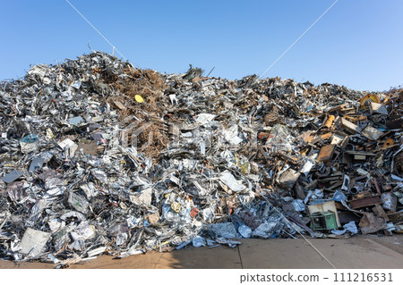 Industrial waste yard garbage pile scrap 111216531