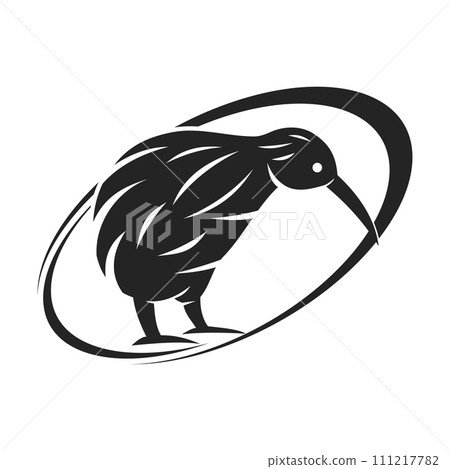Kiwi Bird Logo template Isolated. Brand Identity. Icon Abstract Vector graphic Kiwi Bird Logo template Isolated. Brand Identity. Icon Abstract Vector graphic 111217782