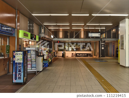 茨城縣土浦市土浦站週邊的城市景觀 111219415