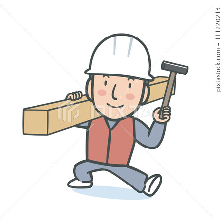 穿著工作服的男性跳高運動員插畫素材 穿著工作服的男性跳高運動員插畫素材 111220213