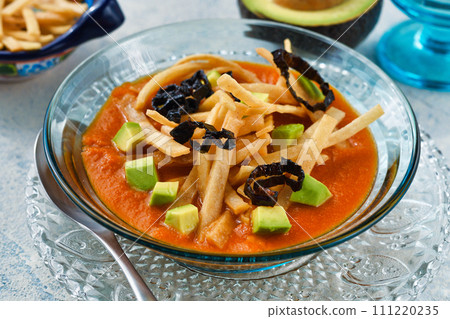 Mexican cuisine Sopa de Tortilla (Sopa Azteca) Mexican cuisine Sopa de Tortilla (Sopa Azteca) 111220235
