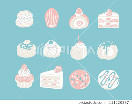 Sweets illustration set (4 colors) Sweets illustration set (4 colors) 111220287
