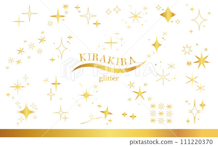 Golden glitter parts set 111220370