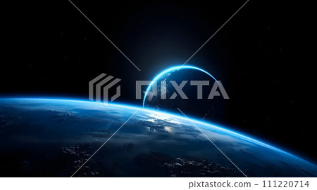 從太空看到的地球壯觀景觀 No.005 AI 生成影像 111220714
