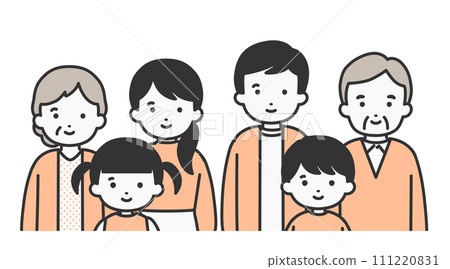 3 generations of people illustration material 3 generations of people illustration material 111220831