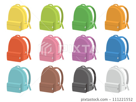 Set of backpack illustrations Set of backpack illustrations 111221552