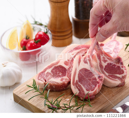 Lamb chops raw meat Lamb chops raw meat 111221866