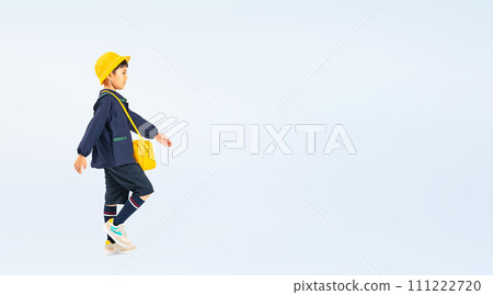 Walking kindergarten/nursery school boy Walking kindergarten/nursery school boy 111222720