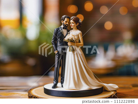 Bride and Groom Wedding Cake Topper Figurines Bride and Groom Wedding Cake Topper Figurines 111222898