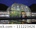 Nagoya City Higashiyama Botanical Garden greenhouse illuminated in summer 111223426