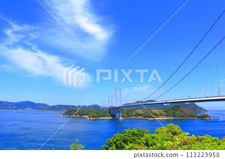 愛媛郡今治市島波海峽來島海峽大橋 愛媛郡今治市島波海峽來島海峽大橋 111223958
