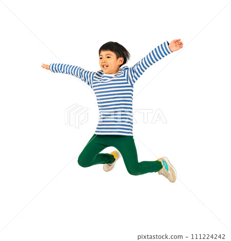 A boy jumping with a smile. Full body photo PNG with a transparent background precisely cut out by hand. A boy jumping with a smile. Full body photo PNG with a transparent background precisely cut out by hand. 111224242