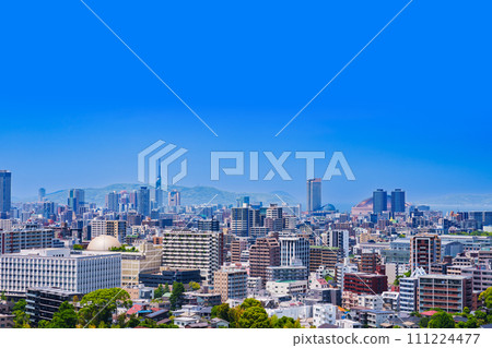 Panoramic View of Hakata City [ Cityscape of Fukuoka City , Kyushu ] 111224477