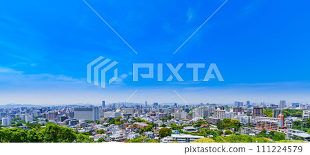 Panoramic View of Hakata City [ Cityscape of Fukuoka City , Kyushu ] 111224579