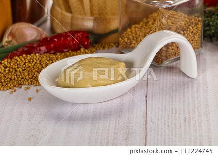 Dijon mustard sauce in the bowl 111224745