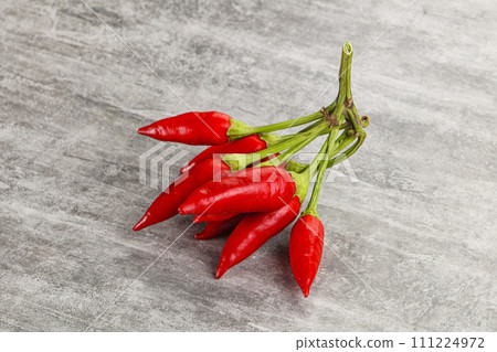 Spicy ripe red fresno pepper 111224972