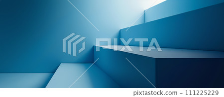 Modern Minimalistic Background with Blue Steps 111225229