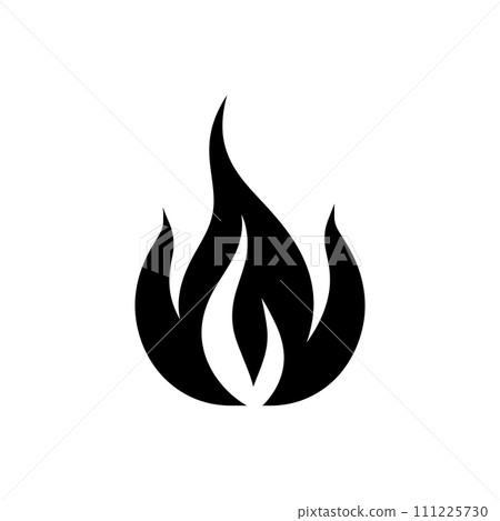 Fiery blaze flame icon Fiery blaze flame icon 111225730