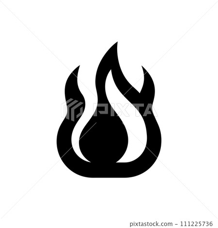 Flaming inferno flame icon 111225736