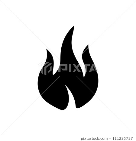 Flickering fury flame icon Flickering fury flame icon 111225737