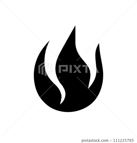 Solar sizzle flame icon 111225785