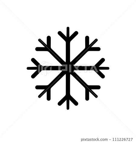 Snowy swirl snowflake icon 111226727
