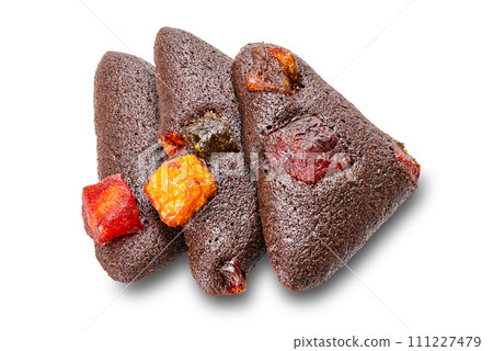 View of delicious dry crispy snack brownie crackers. 111227479