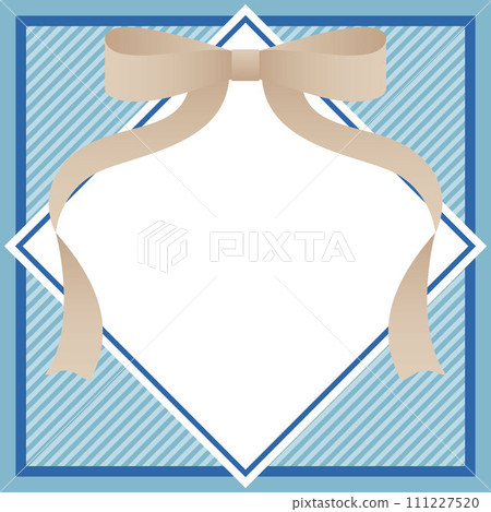 Stylish frame with beige ribbon Stylish frame with beige ribbon 111227520