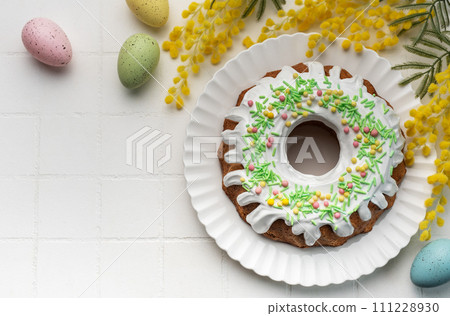 Easter Bundt Cake with Easter Eggs Easter Bundt Cake with Easter Eggs 111228930