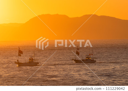 [Shizuoka Prefecture] New Year's Sea Parade to pray for a big catch at Tagonoura Port on the first sunrise of the year 111229042