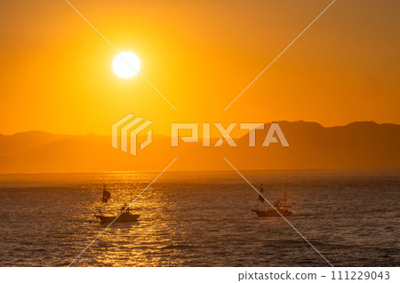 [Shizuoka Prefecture] New Year's Sea Parade to pray for a big catch at Tagonoura Port on the first sunrise of the year 111229043