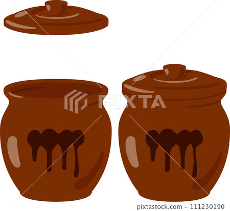 A jar with an open lid and a jar with a closed lid 111230190
