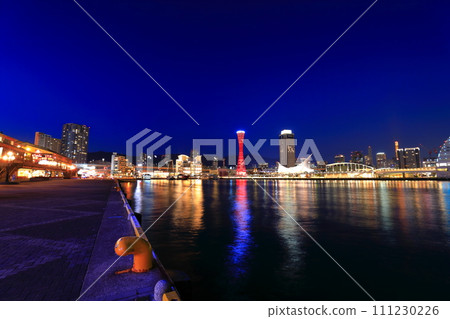 [Hyogo Prefecture] Night view of Port Tower and Kobe Meriken Park after renovation 111230226