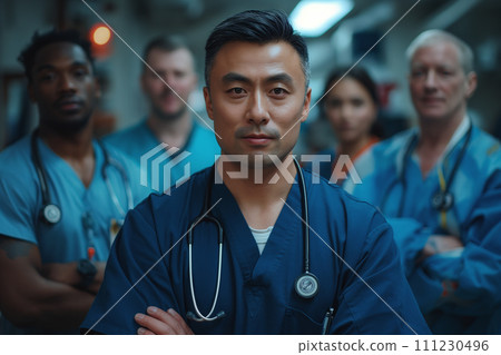 group of doctors at hospital 111230496