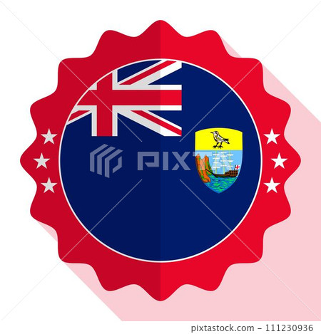 Saint Helena, Ascension and Tristan da Cunha quality emblem, label, sign, button. Vector illustration. Saint Helena, Ascension and Tristan da Cunha quality emblem, label, sign, button. Vector illustration. 111230936