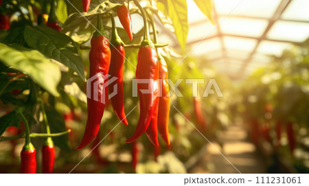 vegetables Chili production and cultivation, green business, entrepreneurship harvest. sun 111231061
