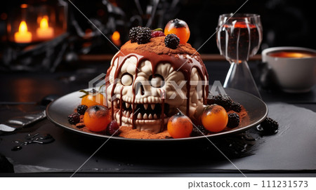 Spooky Halloween treats, eerie desserts for a frightful celebration 111231573