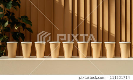 creating eco-conscious brown paper cups 111231714