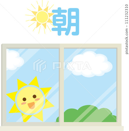 視窗插畫_時間的流動_早晨_附文字 111232310