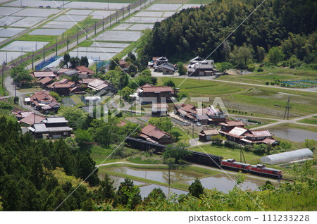 山口線船平山俯瞰DL山口DE10系列 山口線船平山俯瞰DL山口DE10系列 111233228