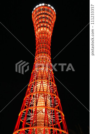 Light-up of Kobe Port Tower (renewal) Photographed in January 2024 Light-up of Kobe Port Tower (renewal) Photographed in January 2024 111233357