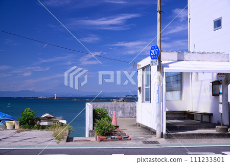 Hayama Manase bus stop near the seaside Hayama Manase bus stop near the seaside 111233801