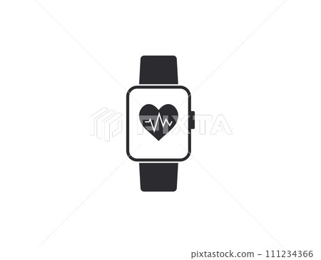 Fitness tracker icon. Vector illustration. Fitness tracker icon. Vector illustration. 111234366