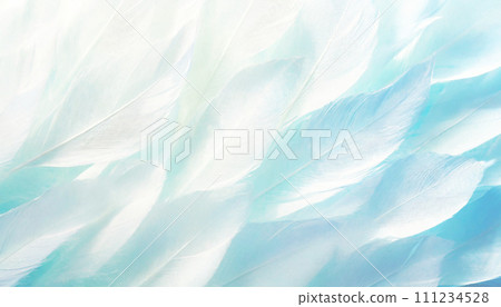 藍色羽毛和白色羽毛背景素材 111234528