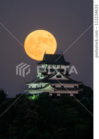 滿月和犬山城堡 111234633